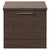 Napoli Brown Oak 500mm Wall Mounted Vanity Unit for Countertop Basins with Single Drawer and Polished Chrome Handle Front View