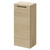 Napoli Light Oak 350mm Wall Mounted Side Cabinet with Single Door and Matt Black Handle Right Hand View