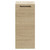 Napoli Light Oak 350mm Wall Mounted Side Cabinet with Single Door and Matt Black Handle Front View