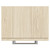 Napoli Light Oak 350mm Wall Mounted Side Cabinet with Single Door and Polished Chrome Handle Top Down View