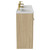 Napoli Light Oak 1200mm Floor Standing Vanity Unit with Polymarble Double Basin and 4 Doors with Brushed Brass Handles Side View