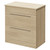 Napoli Light Oak 800mm Floor Standing Vanity Unit for Countertop Basins with 2 Drawers and Polished Chrome Handles Right Hand View