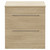 Napoli Light Oak 800mm Floor Standing Vanity Unit for Countertop Basins with 2 Drawers and Polished Chrome Handles Front View