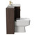 Napoli Brown Oak 1300mm Vanity Unit Toilet Suite with 1 Tap Hole Basin and 2 Drawers with Brushed Brass Handles Side View