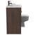 Napoli Combination Brown Oak 1100mm Vanity Unit Toilet Suite with Left Hand L Shaped 1 Tap Hole Basin and 2 Drawers with Gunmetal Grey Handles Side View