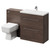 Napoli Cento 390 Brown Oak 1400mm Vanity Unit Toilet Suite with 1 Tap Hole Basin and 2 Drawers with Polished Chrome Handles Right Hand View