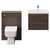 Napoli Cento 390 Brown Oak 1200mm Vanity Unit Toilet Suite with 1 Tap Hole Basin and 2 Drawers with Polished Chrome Handles Front View