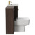 Napoli Cento Brown Oak 1100mm Vanity Unit Toilet Suite with 1 Tap Hole Basin and 2 Doors with Brushed Brass Handles Side View