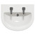 Ideal 560mm Basin with 2 Tap Holes and Full Pedestal Top View