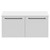 Napoli Gloss White 1000mm Wall Mounted Vanity Unit for Countertop Basins with 2 Drawers and Colore Matt Black Handles Front View