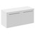Napoli Gloss White 1000mm Wall Mounted Vanity Unit for Countertop Basins with 2 Drawers and Chrome Handles Left Hand View