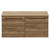 Napoli Tobacco Oak 1000mm Wall Mounted Vanity Unit for Countertop Basins with 2 Drawers and Colore Gunmetal Grey Handles Front View