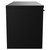 Napoli Matt Black 1000mm Wall Mounted Vanity Unit for Countertop Basins with 2 Drawers and Colore Matt Black Handles Side View