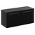Napoli Matt Black 1000mm Wall Mounted Vanity Unit for Countertop Basins with 2 Drawers and Chrome Handles Left Hand View