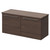 Napoli Brown Oak 1000mm Wall Mounted Vanity Unit for Countertop Basins with 2 Drawers and Chrome Handles Right Hand View