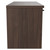Napoli Brown Oak 1000mm Wall Mounted Vanity Unit for Countertop Basins with 2 Drawers and Colore Gunmetal Grey Handles Side View
