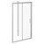 Niva 6 Chrome 1600mm x 700mm Sliding Door Shower Enclosure Left Hand View