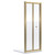 Niva 6 Brushed Brass 700mm Bi-Fold Shower Door Front View