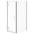 Niva 6 Chrome 760mm x 760mm Hinged Door Shower Enclosure Right Hand View