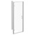 Niva 6 Chrome 900mm x 760mm Hinged Door Shower Enclosure Left Hand View