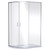Niva 6 Chrome 900mm x 760mm 2 Door Offset Quadrant Shower Enclosure Front View
