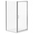 Niva 6 Chrome 700mm x 800mm Pivot Door Shower Enclosure Left Hand View