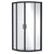 Luma 8 Matt Black 900mm 2 Door Quadrant Shower Enclosure Front View