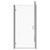 Niva 6 Chrome 1000mm x 900mm Hinged Door Shower Enclosure Front View