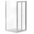 Niva 6 Chrome 800mm x 900mm Bi-Fold Door Shower Enclosure Left Hand View