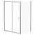 Niva 6 Chrome 1500mm x 1000mm Sliding Door Shower Enclosure Right Hand View