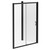 Niva 6 Matt Black 1600mm x 700mm Sliding Door Shower Enclosure Left Hand View