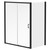 Niva 6 Matt Black 1600mm x 760mm Sliding Door Shower Enclosure Right Hand View
