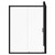 Niva 6 Matt Black 1500mm x 800mm Sliding Door Shower Enclosure Front View