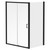 Niva 6 Matt Black 1400mm x 900mm Sliding Door Shower Enclosure Right Hand View