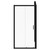 Niva 6 Matt Black 1200mm x 1000mm Sliding Door Shower Enclosure Front View