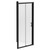 Niva 6 Matt Black 1200mm x 1000mm Sliding Door Shower Enclosure Left Hand View
