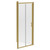 Niva 6 Brushed Brass 1000mm x 700mm Sliding Door Shower Enclosure Left Hand View