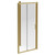 Niva 6 Brushed Brass 1100mm x 700mm Sliding Door Shower Enclosure Left Hand View