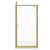 Niva 6 Brushed Brass 800mm x 700mm Pivot Door Shower Enclosure Front View