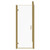 Niva 6 Brushed Brass 800mm x 700mm Hinged Door Shower Enclosure Front View