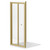 Niva 6 Brushed Brass 700mm x 700mm Bi-Fold Door Shower Enclosure Right Hand View