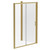 Niva 6 Brushed Brass 1500mm x 800mm Sliding Door Shower Enclosure Left Hand View