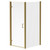 Niva 6 Brushed Brass 900mm x 800mm Hinged Door Shower Enclosure Right Hand View