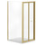 Niva 6 Brushed Brass 900mm x 800mm Bi-Fold Door Shower Enclosure Left Hand View
