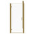 Niva 6 Brushed Brass 900mm x 900mm Hinged Door Shower Enclosure Front View