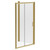 Niva 6 Brushed Brass 1200mm x 1000mm Sliding Door Shower Enclosure Left Hand View