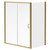 Niva 6 Brushed Brass 1600mm x 1000mm Sliding Door Shower Enclosure Right Hand View