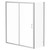 Luma 8 Chrome 1700mm x 800mm Sliding Door Shower Enclosure Right Hand View