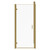 Luma 8 Brushed Brass 900mm x 760mm Hinged Door Shower Enclosure Front View