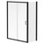 Luma 8 Matt Black 1400mm x 700mm Sliding Door Shower Enclosure Right Hand View